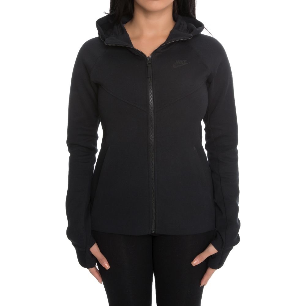 Nike women’s tech zip up fleece black. Sz M.